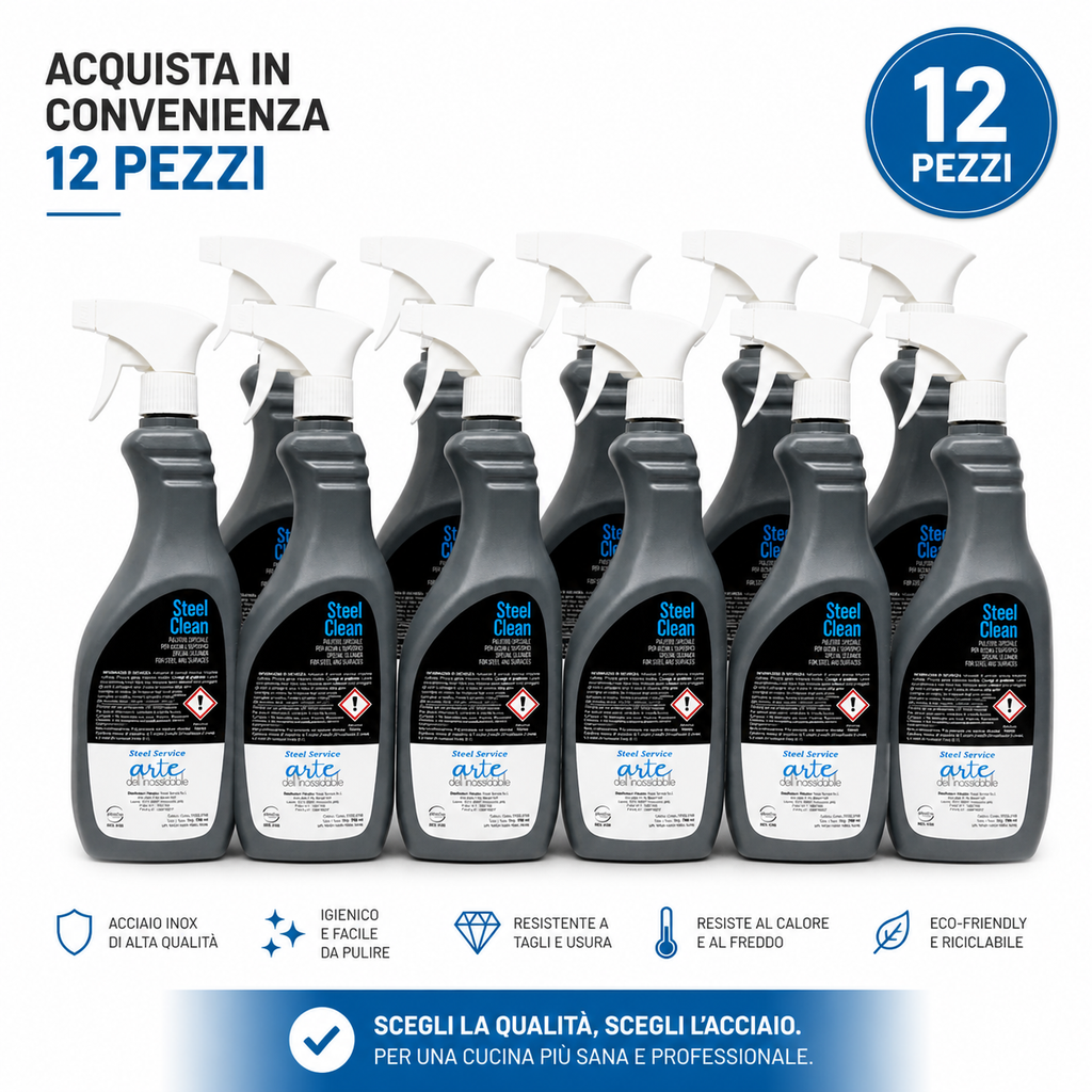 Pulitore Acciaio Inox 750 ML SCATOLA