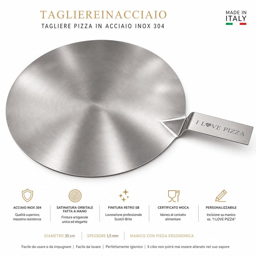 Tagliere in Acciaio Inox per Pizza SCOTCH BRITE