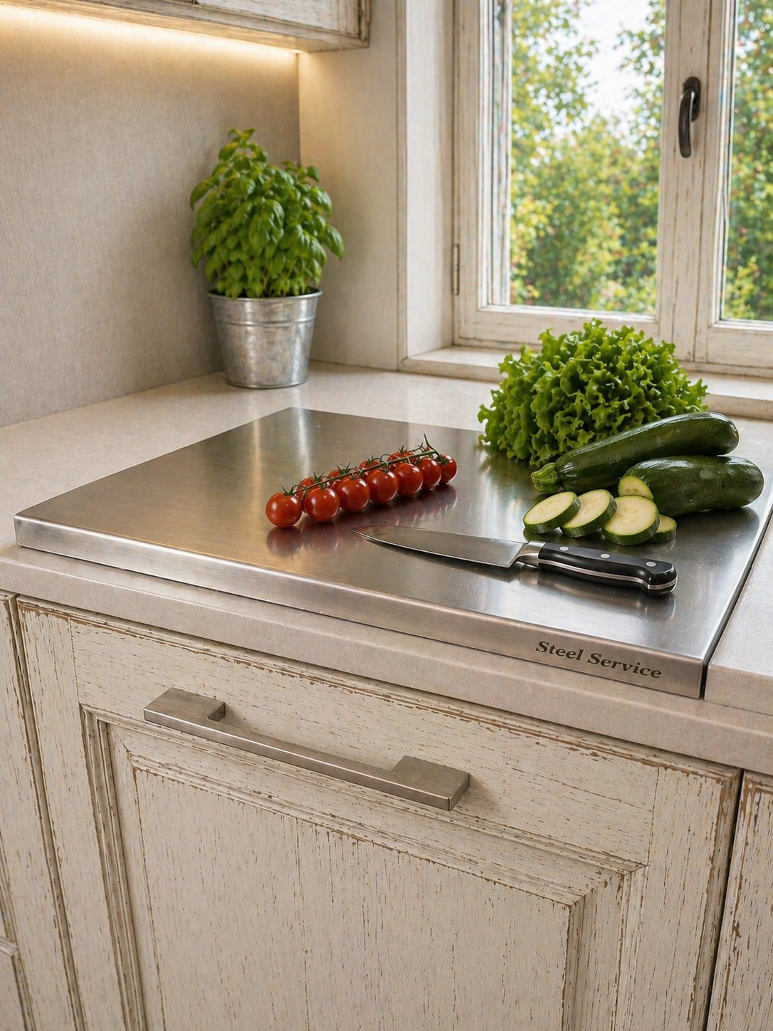 Tagliere in Acciaio Inox Family